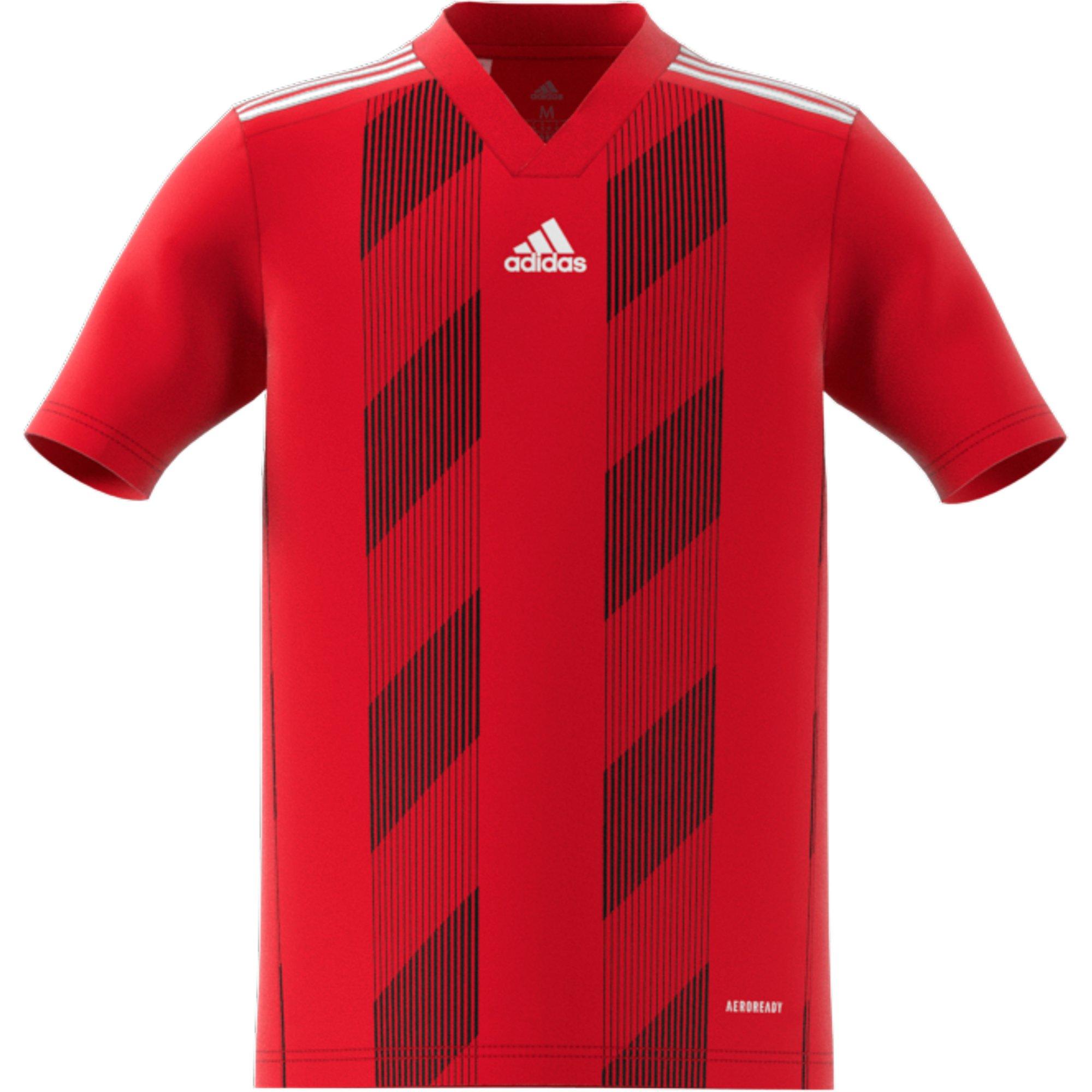 adidas Boy's Striped 19 Soccer Red Jersey